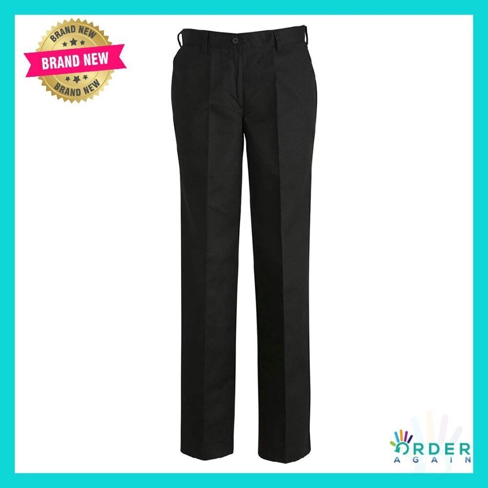 Flat Front Work Pants Classic Minimal Chic Professional Utility Trousers